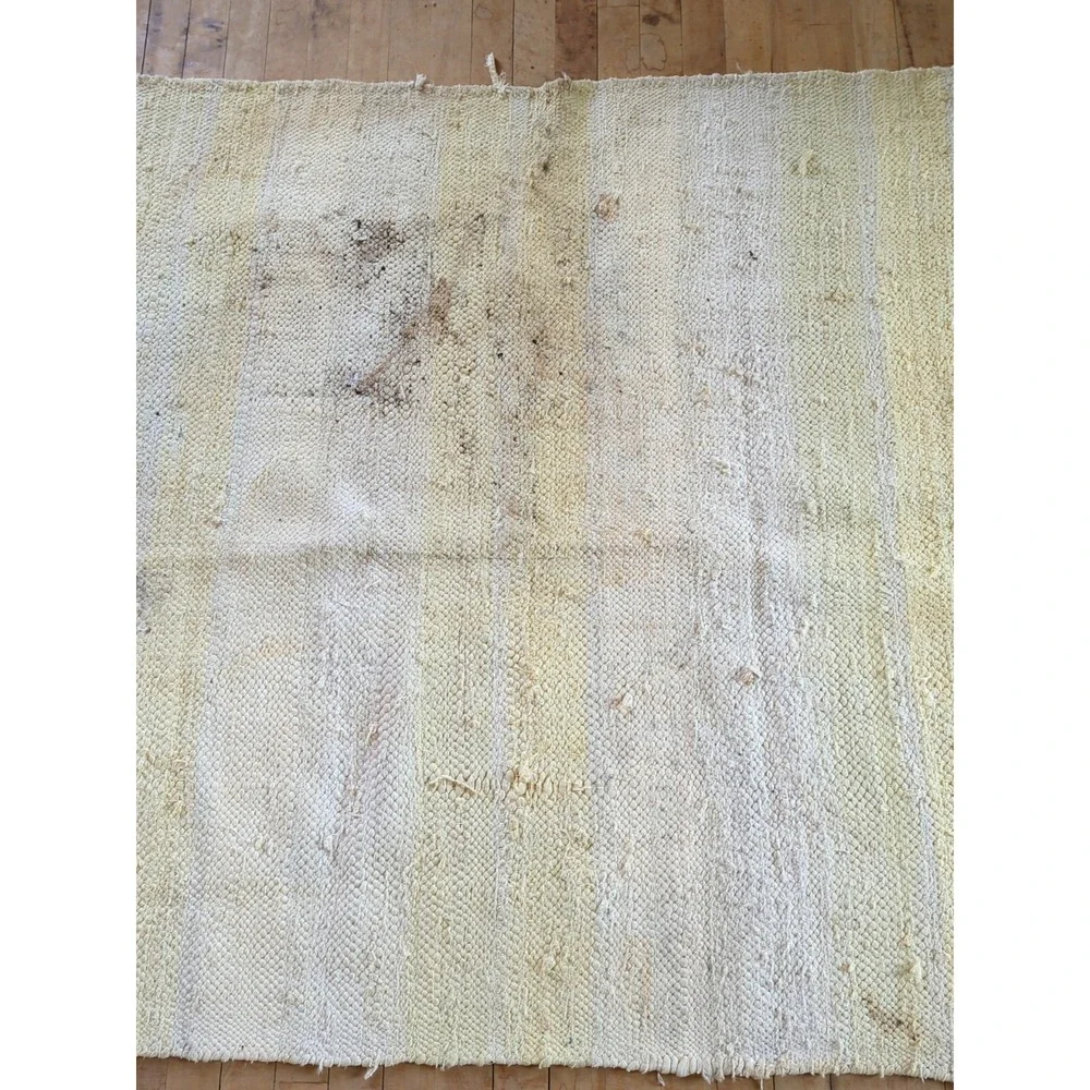 Antique Imported Swedish Hand Made Rag Rug Runner‎ (48